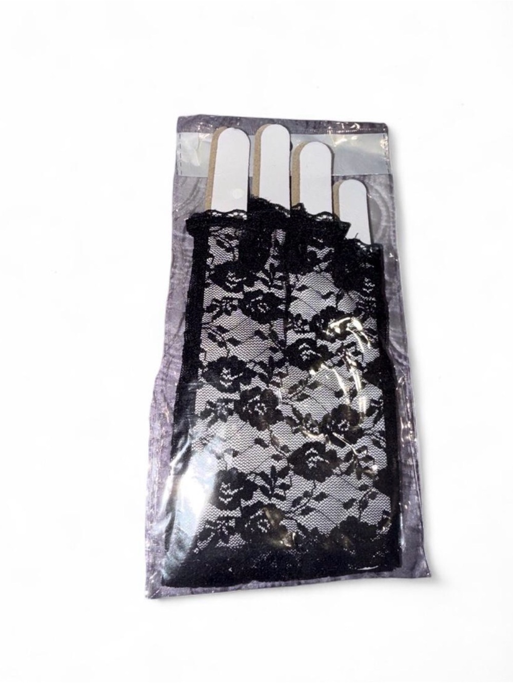 Black Lace Fingerless Gloves for Women - Elegant Lace Accessory